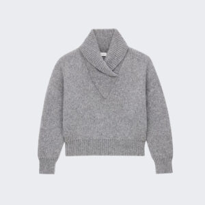 YSL shawl sweater in chunky knit